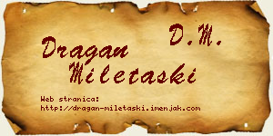 Dragan Miletaški vizit kartica
